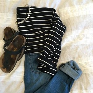 Black and White striped sweater Size S